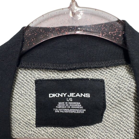 DKNY Terry Knit Sweater Cardigan Vest Jacket Open Front - Picture 7 of 8